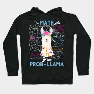 Funny Math Is No Prob Llama Back To School Hoodie